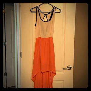 High Low Coral Dress